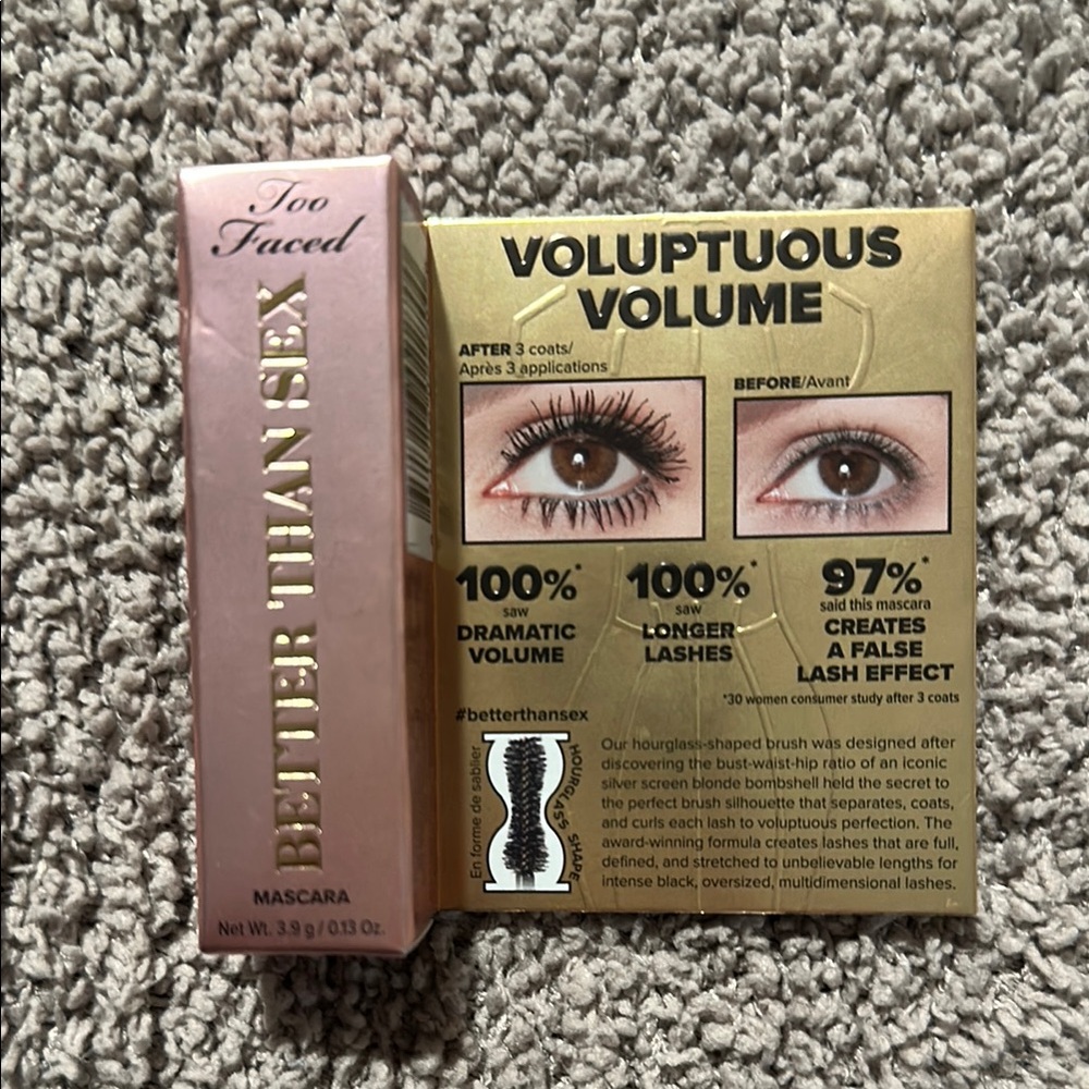 NWT Too Faced Better Than Sex Mascara - Black